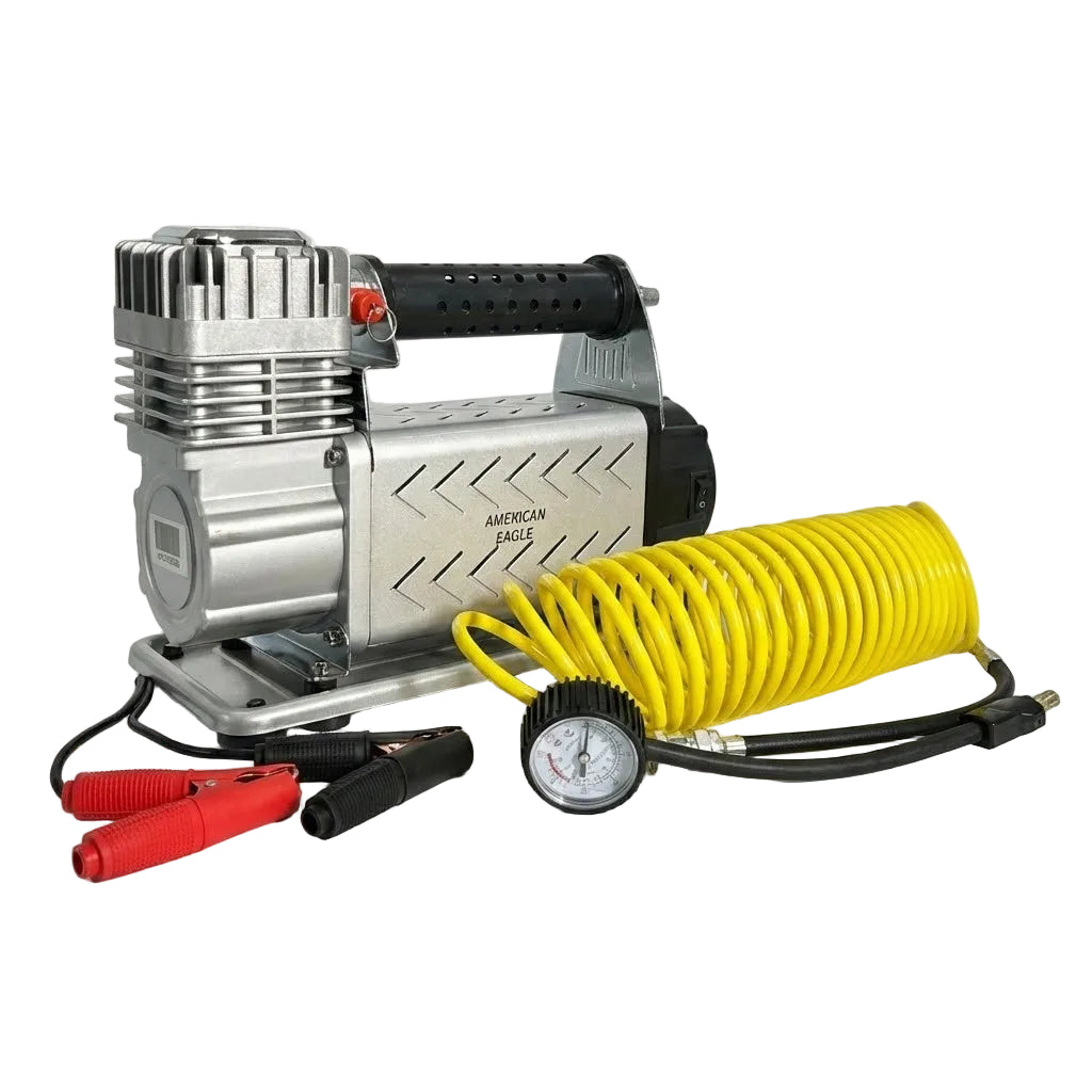 קומפרסור אויר מקצועי למשאיות וגיפים 2 בוכנות חיבור מצבר45A