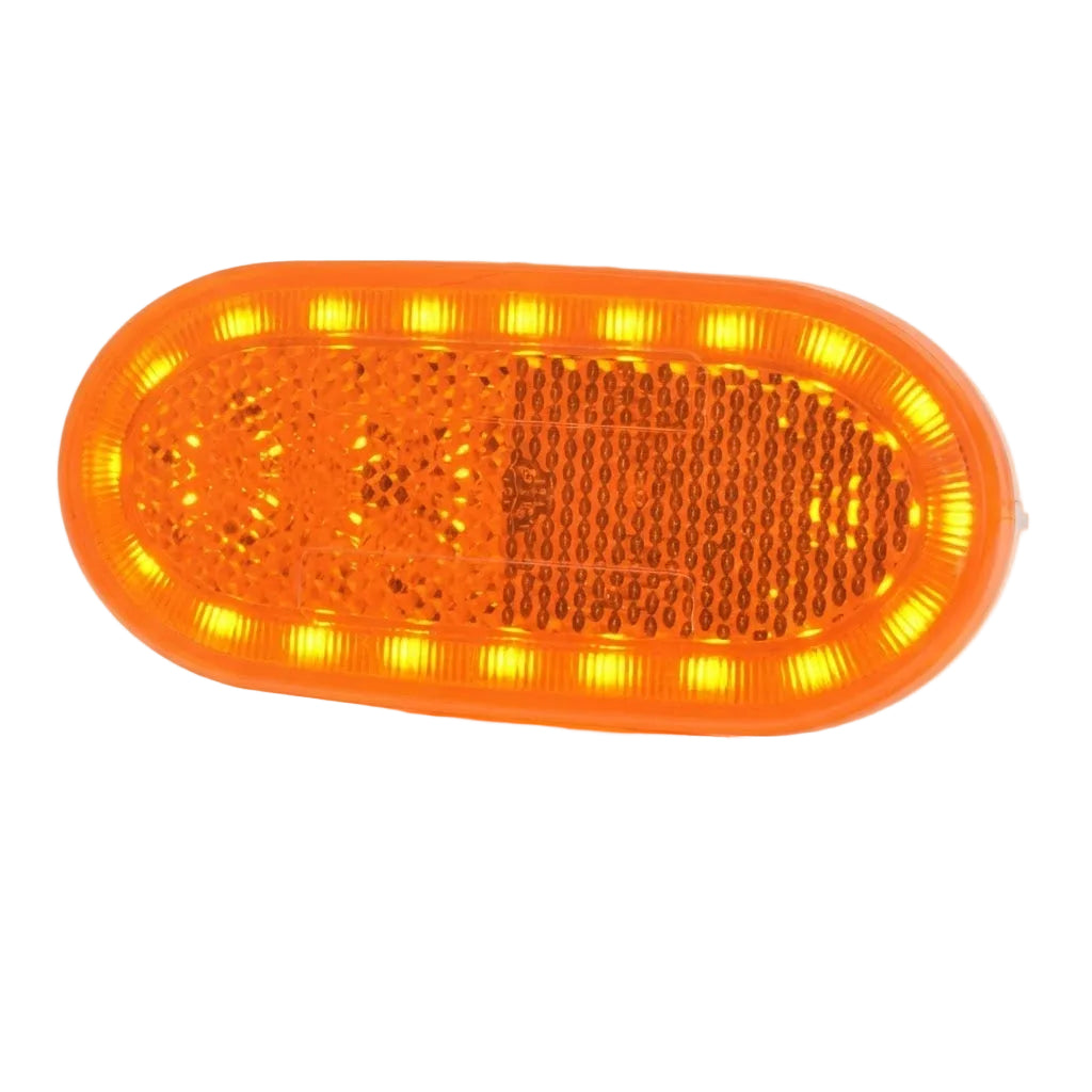 פנס צד לד אובלי כתום 12V-24V למשאיות ונגררים