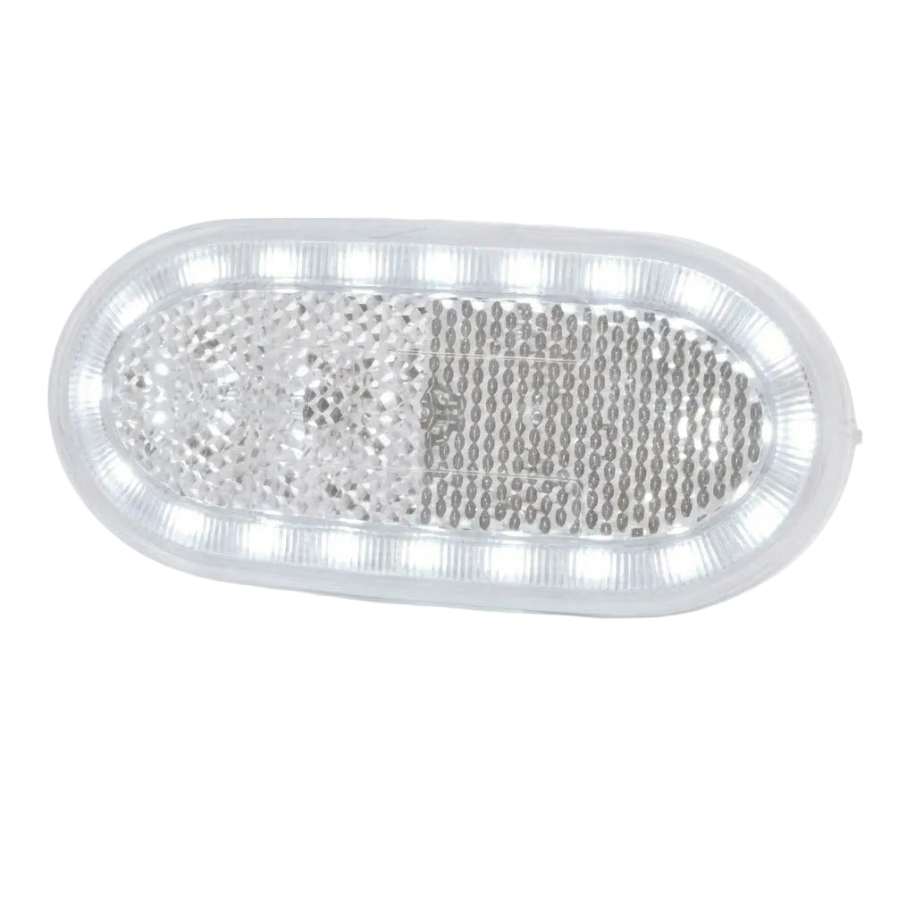 פנס צד לד אובלי לבן  12V-24V למשאיות ונגררים