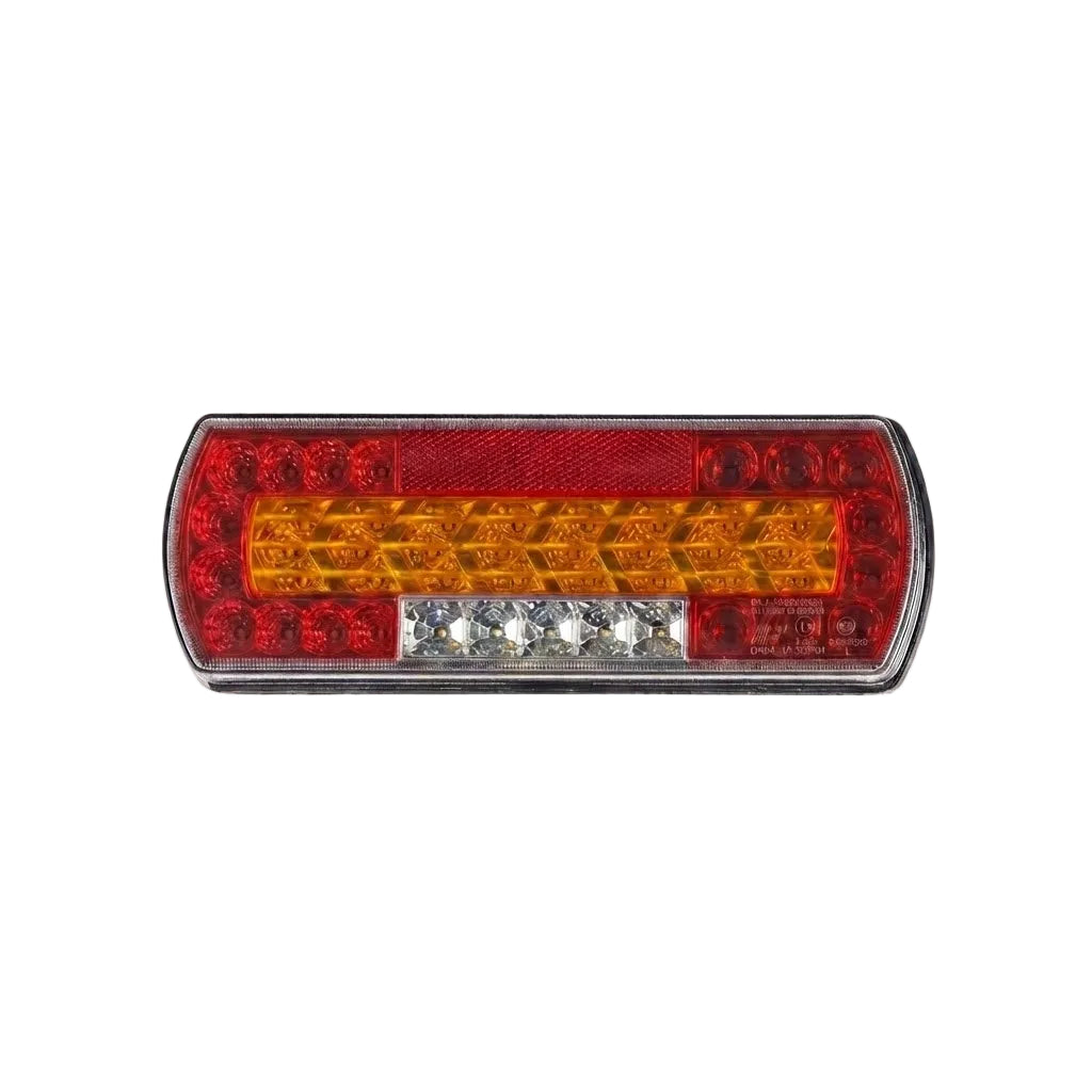 פנס אחורי לד לנגרר ומשאית 12V-24V – תאורת ברקס, איתות ורוורס בעיצוב מלבני עמיד
