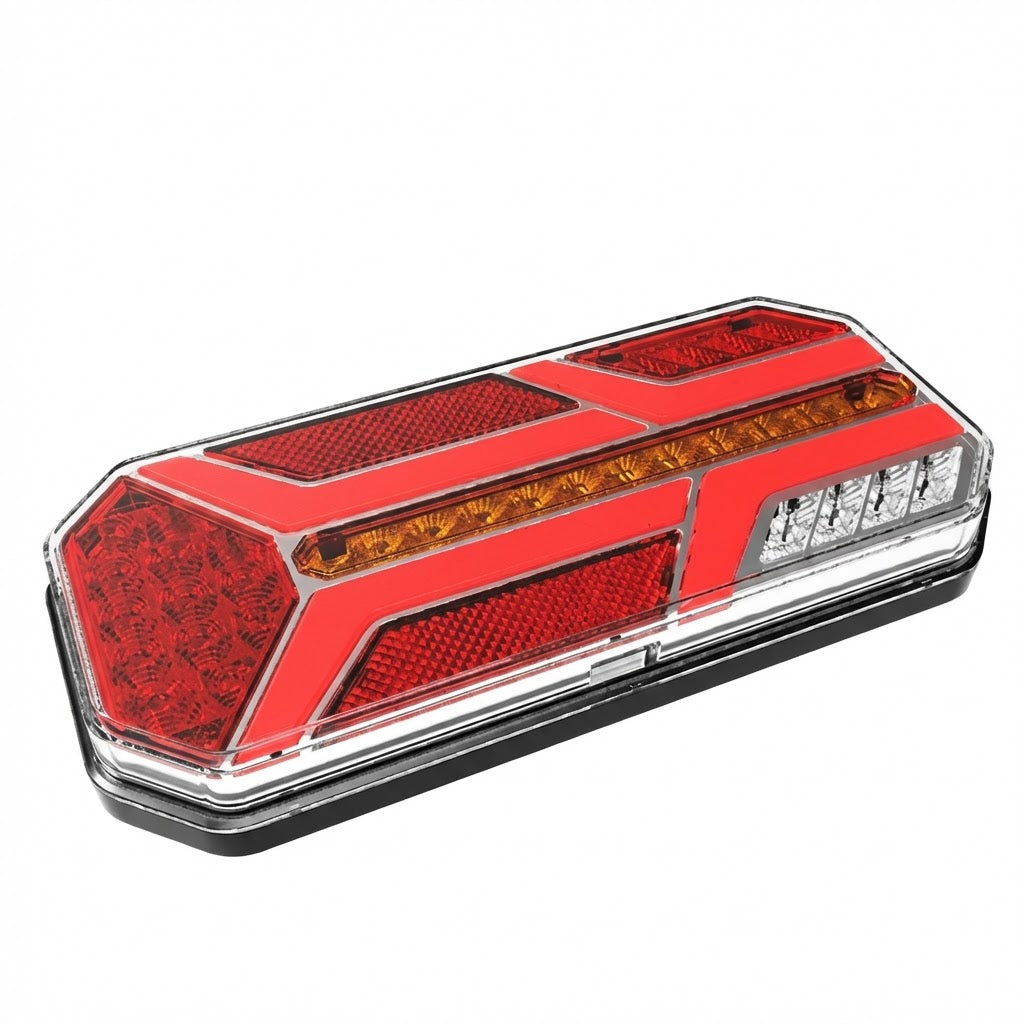 פנס אחורי לד לנגרר 12-24V +רוורס מידה 11סמ על 23סמ