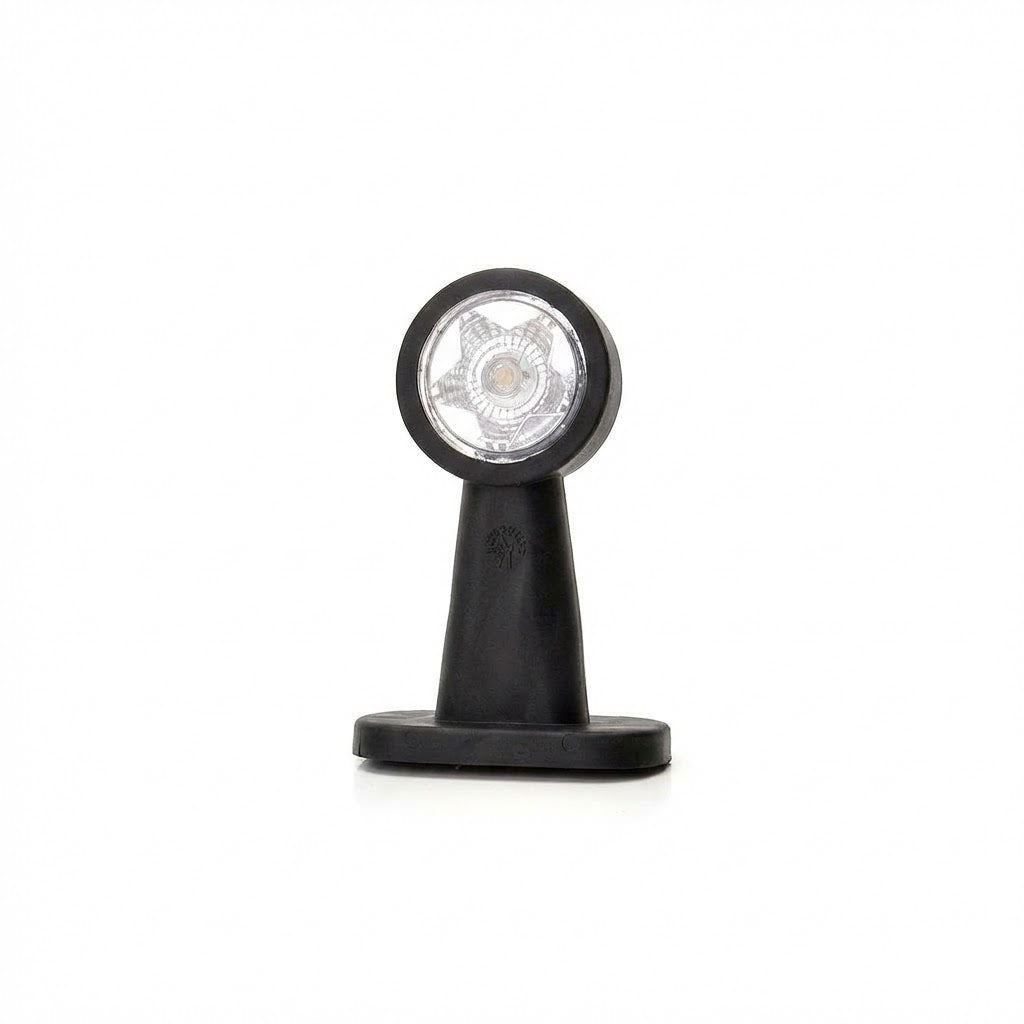 פנס סימון לד מיקרופון קצר 12-24V למשאית ונגרר - עדשה לבנה פנסים פלוס