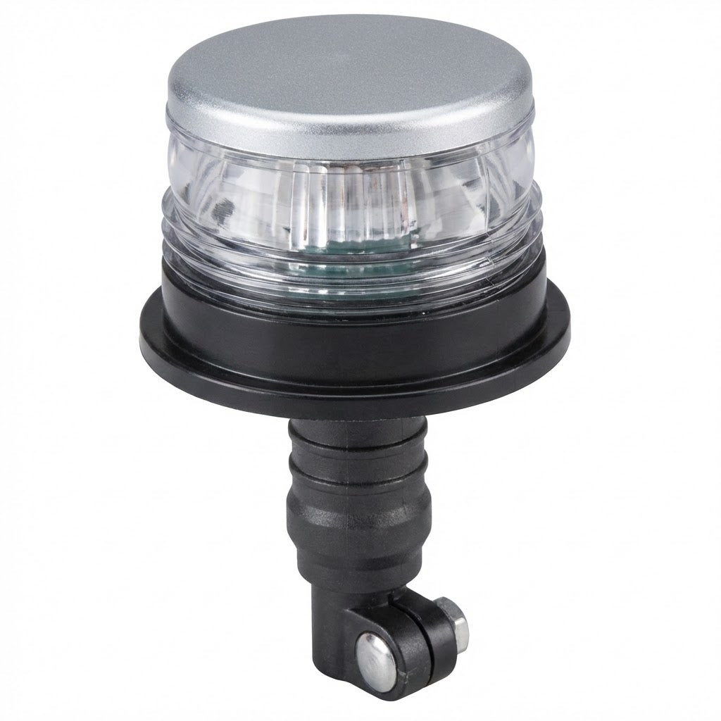 פנס מהבהב לד כתום קטן על מוט לטרקטור +מפסק לשינוי הבזק 12-24V פנסים פלוס