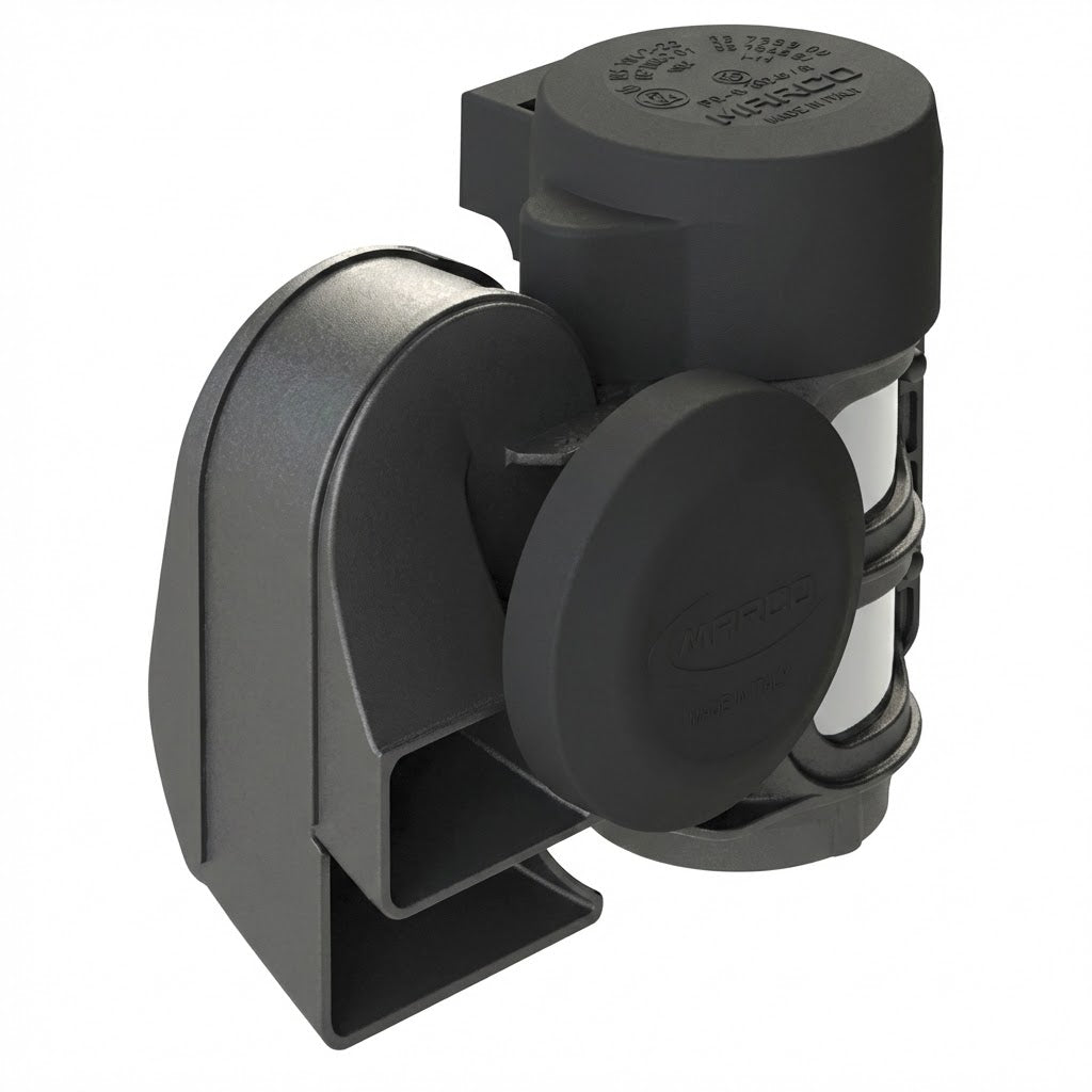 צופר אוויר חשמלי MARCO TORNADO עוצמתי 12V ו-24V לטרקטורונים ורכבי שטח - תוצרת איטליה