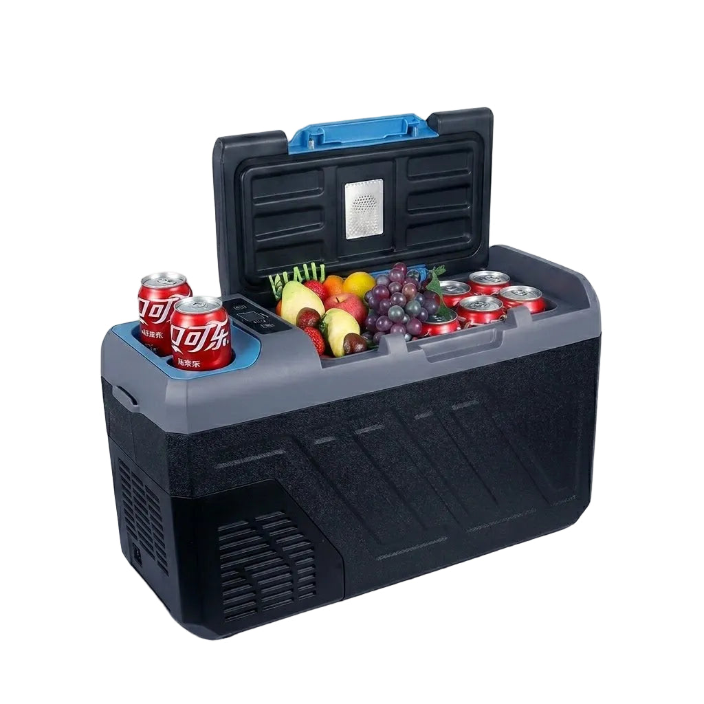 מקרר מקפיא לרכב 18 ליטר Tripcool עם קומפרסור וצג מגע דיגיטלי פנסים Plus