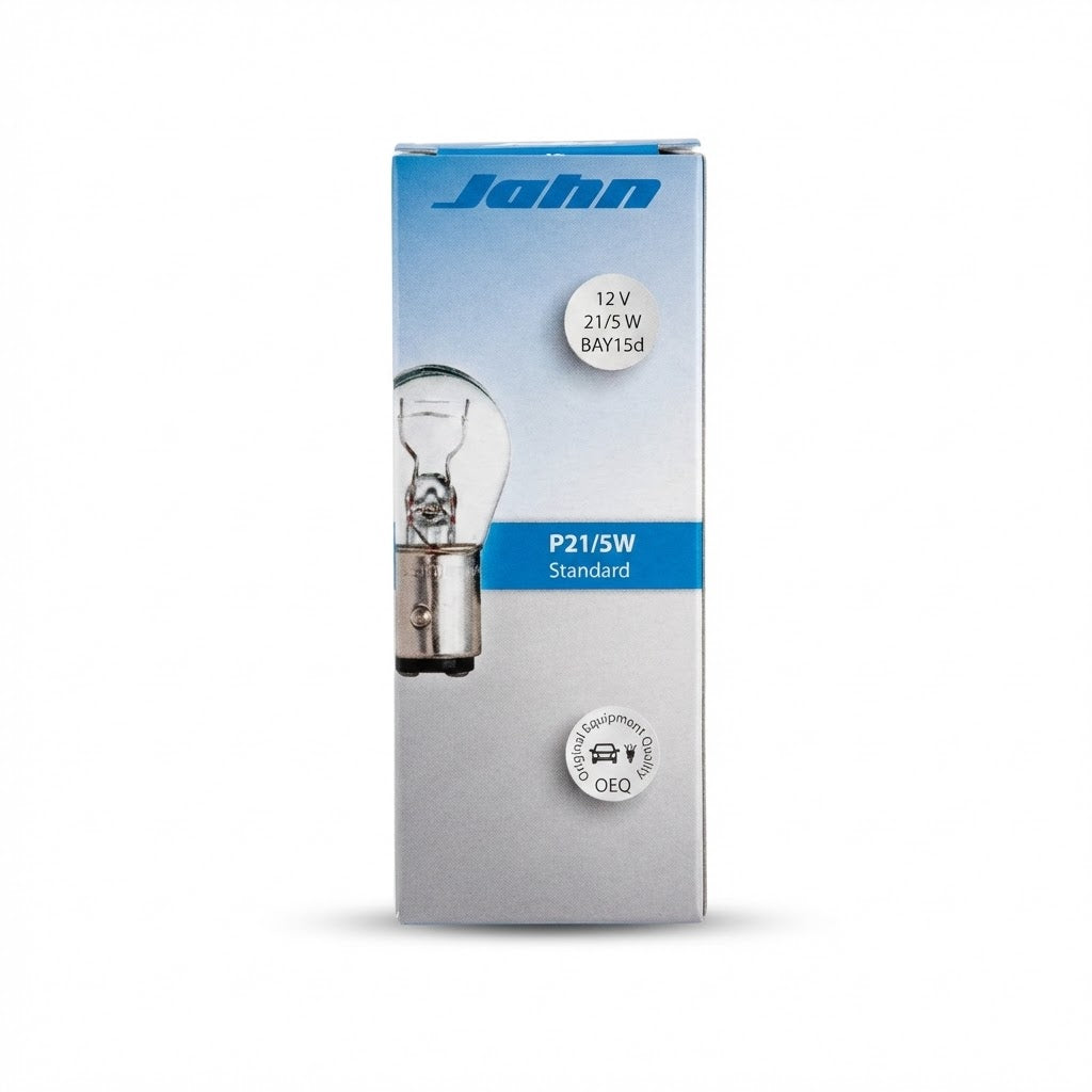 מארז 10 נורות לרכב 2 מגעים P21/5W תוצרת Jahn Germany לאור ברקס ואחורי פנסים Plus