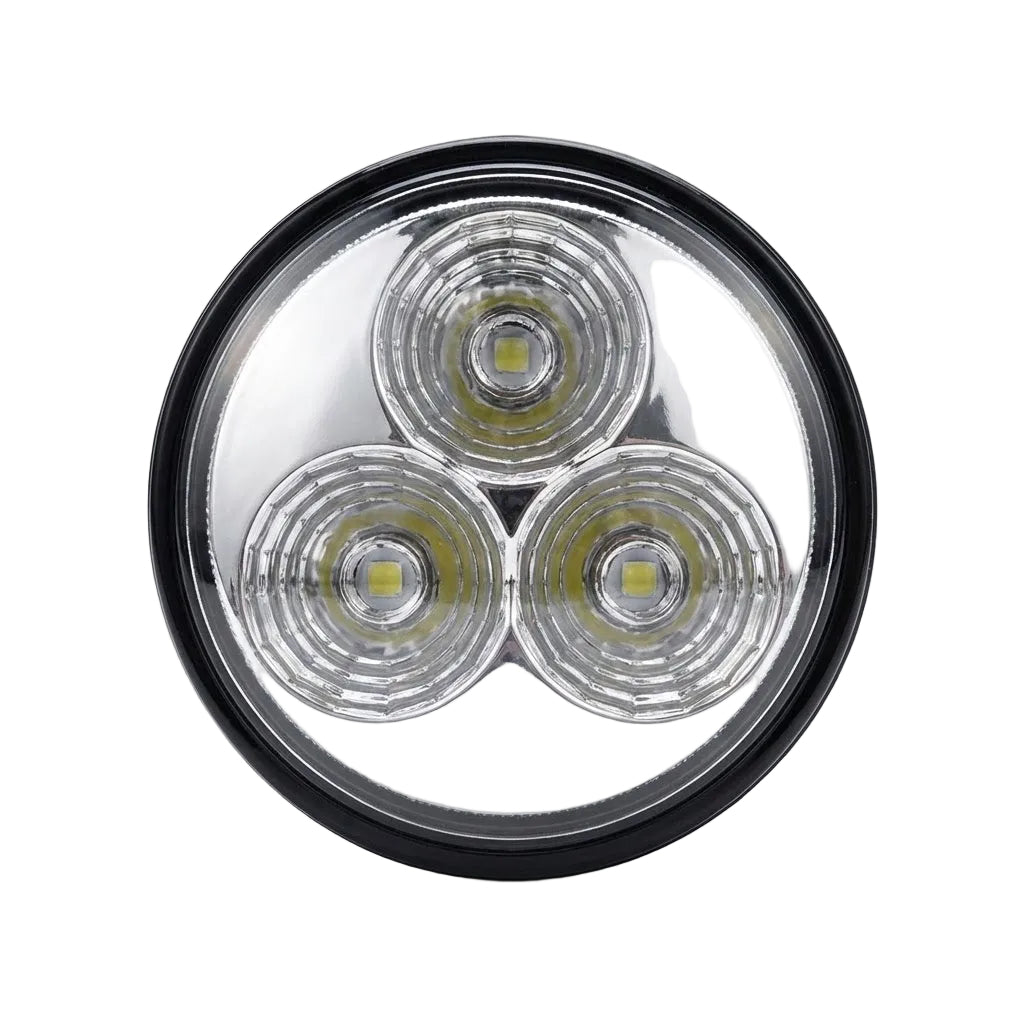 פנס עבודה לד עגול 9W עם 3 נורות עוצמתיות ומתח 10-30V לרכב שטח וטרקטור פנסים Plus