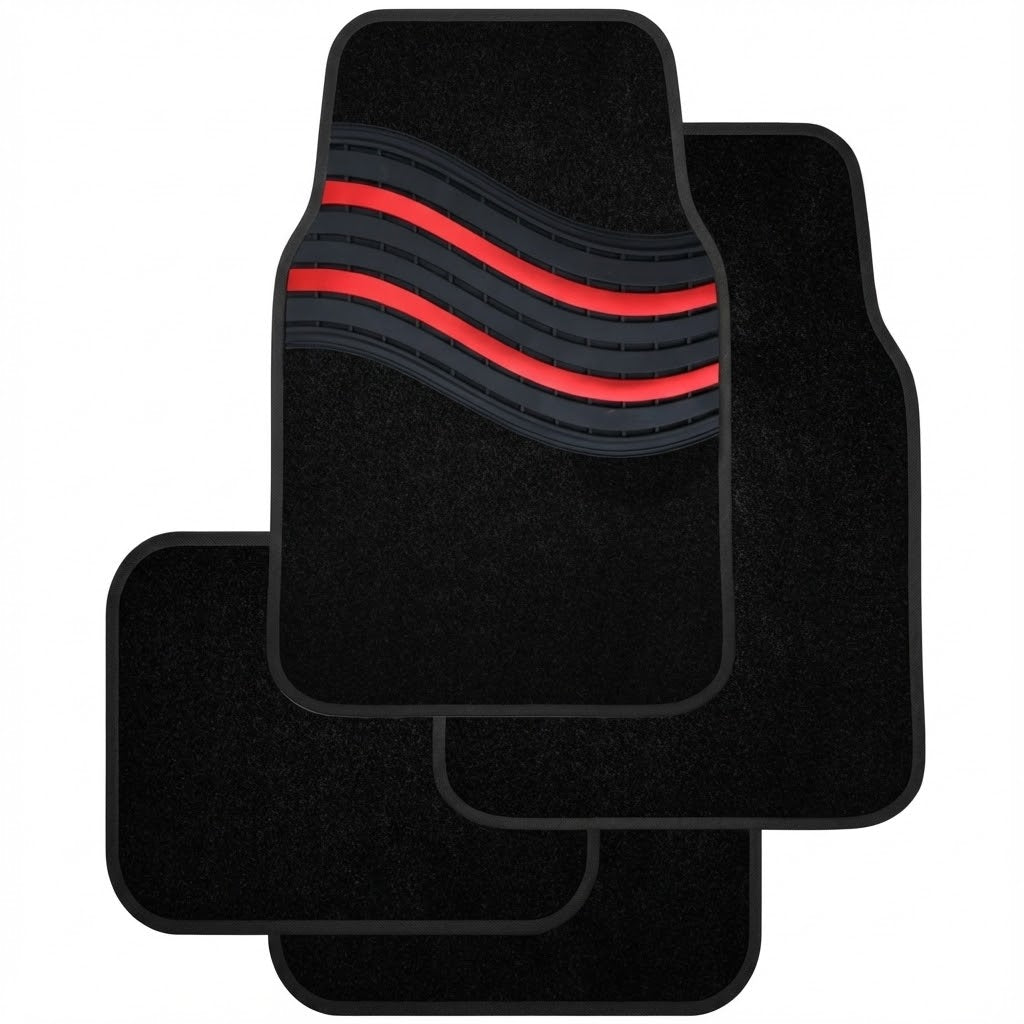סט 4 שטיחי בד דגם פסים (Stripes) אמריקן איגל אוניברסליים לרכב