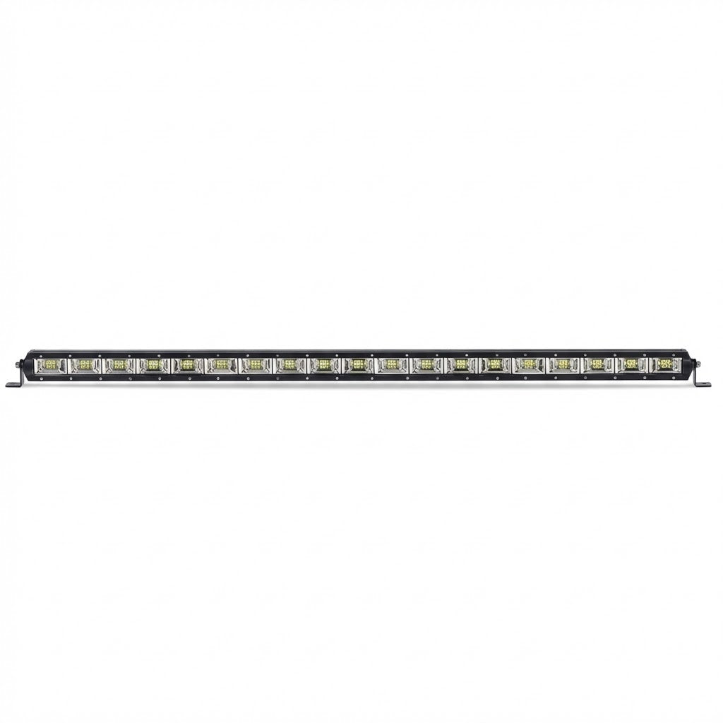 גשר תאורה בר לד לרכב באורך 56 ס״מ, עוצמה 120W, שורה אחת עם 19 נורות לד – מבט חזיתי