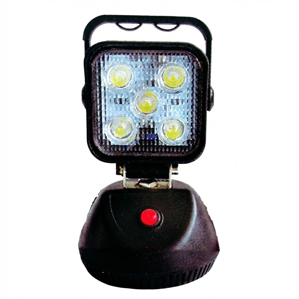 פנס עבודה 5 לד נטען מגנטי למוסכים ולרכב תאורת ביטחון ועבודה 12V פנסים פלוס