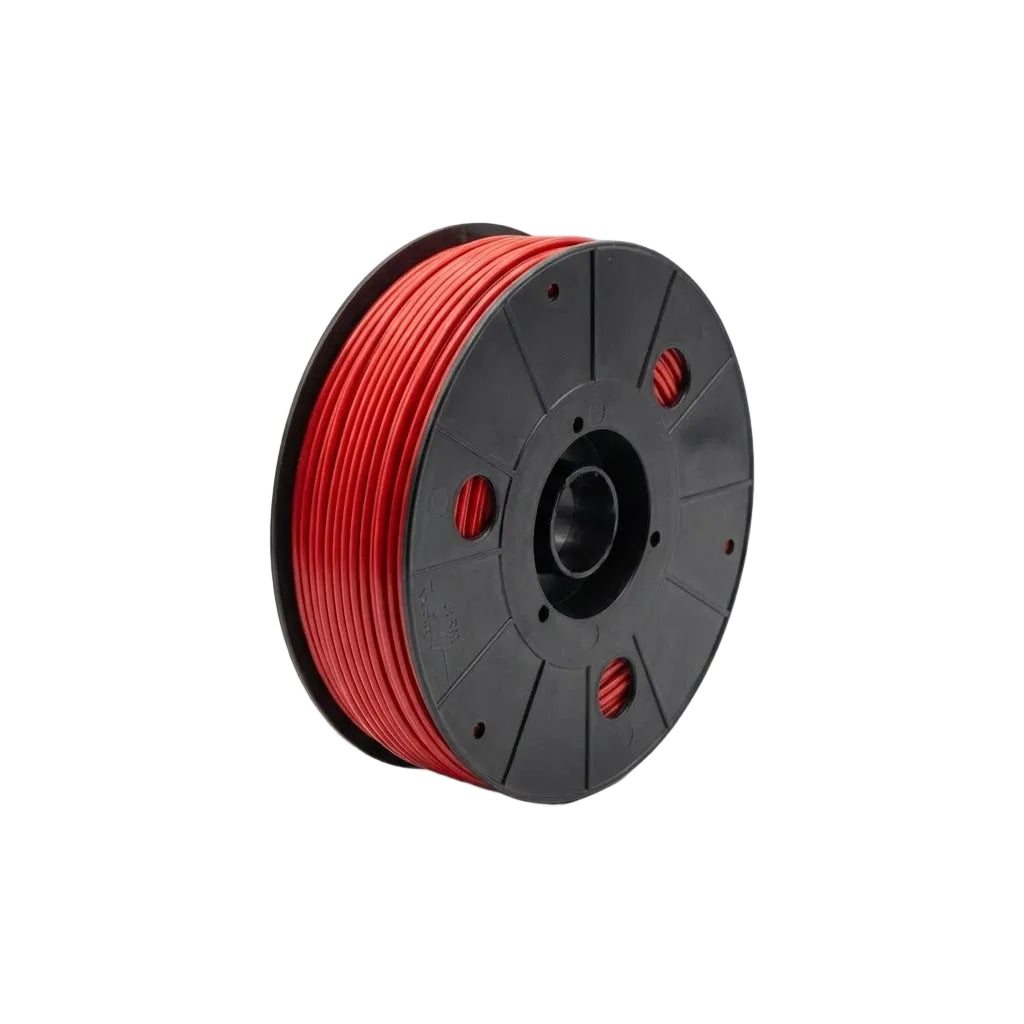 חוט כבל חשמל גמיש אדום 100% נחושת בתוף – גיד אחד למערכות חשמל ורכב פנסים Plus