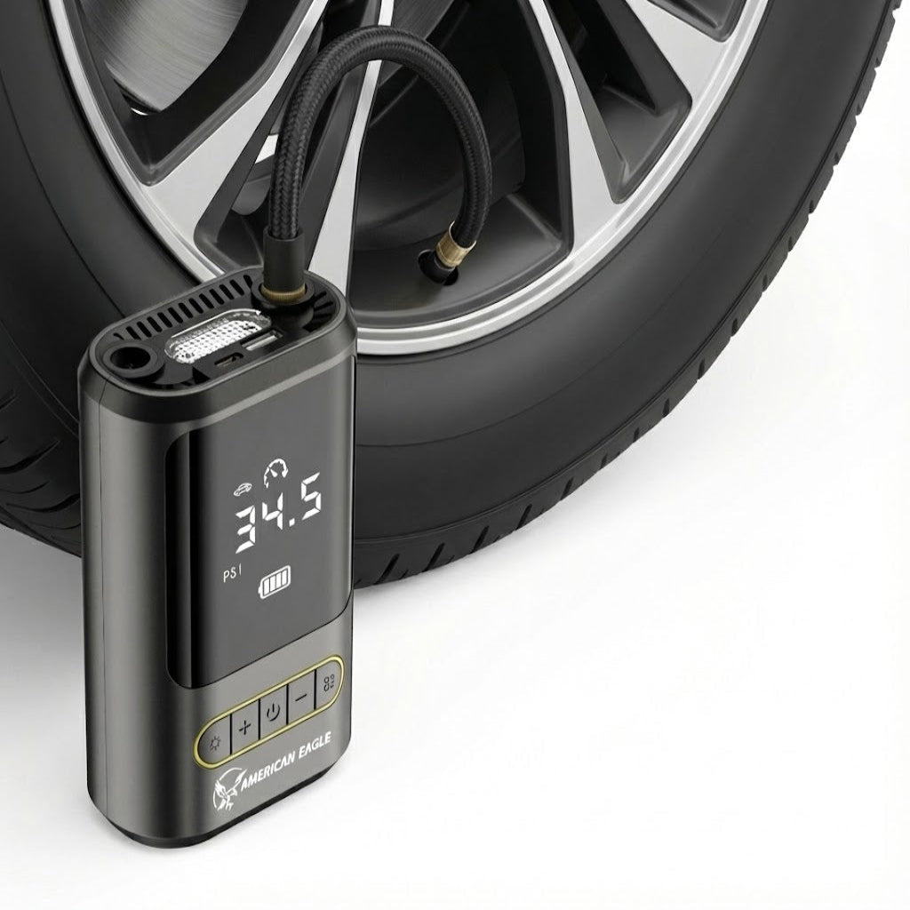 קומפרסור אויר חשמלי נטען נייד אמריקן איגל 