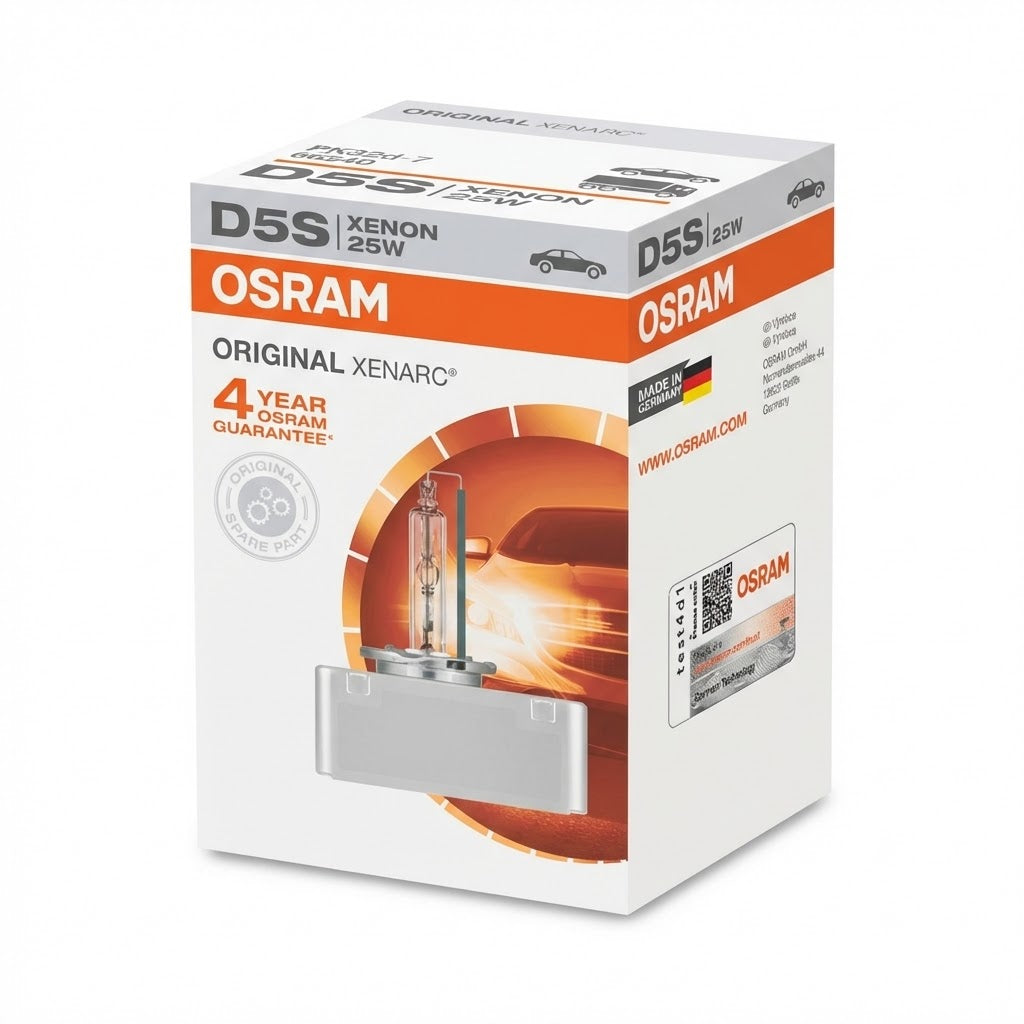 נורת קסנון מקורית OSRAM XENARC D5S 12V 25W לרכב פנסים פלוס