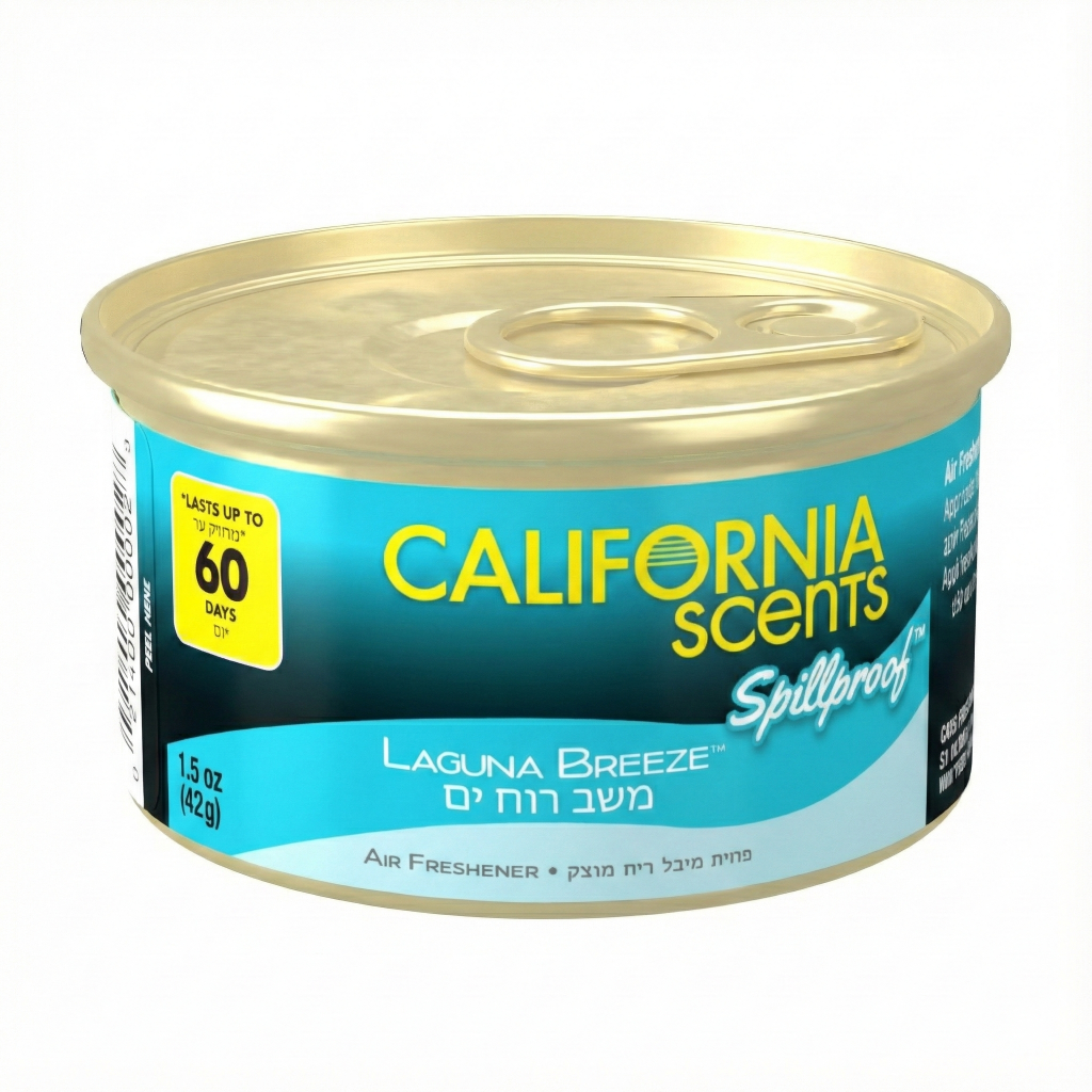 פחית ריח קליפורניה סנטס בניחוח משב רוח ים  (California Scents Coronado Cherry) לרכב ולבית, עמידה בפני נזילות ומחזיקה עד 60 יום.