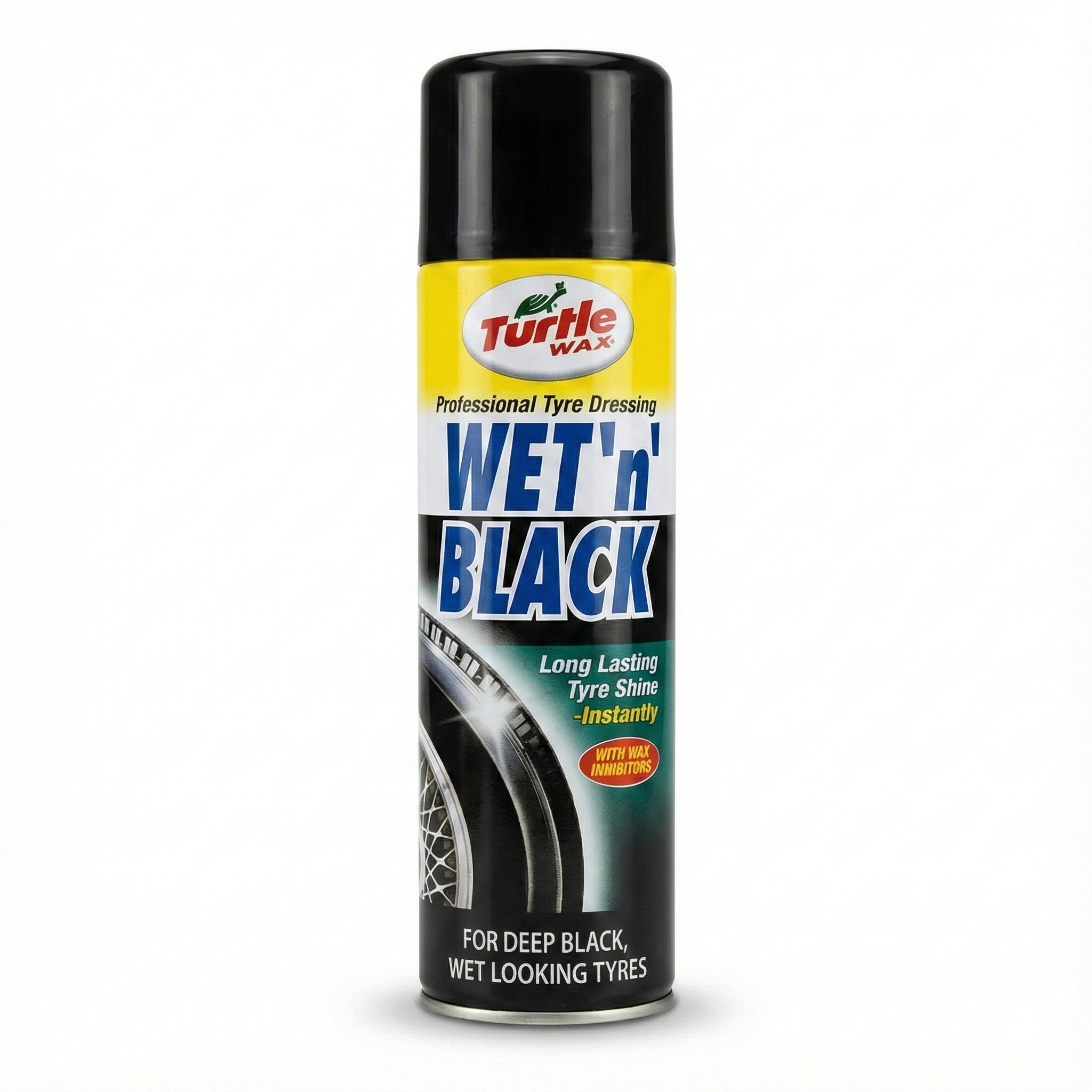 תרסיס הברקת צמיגים Turtle Wax Wet 'n' Black למראה רטוב ושחור עמוק