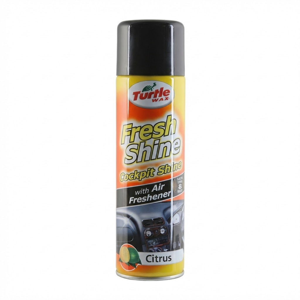 ספריי סקאי Turtle Wax Fresh Shine מבריק דשבורד ומטהר אוויר לרכב בריח לימון בנפח 500 מ"ל