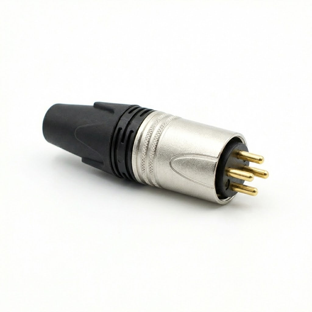 תקע טעינה XLR זכר 3 פינים מתכתי לקולנועית ולכיסא גלגלים חשמלי