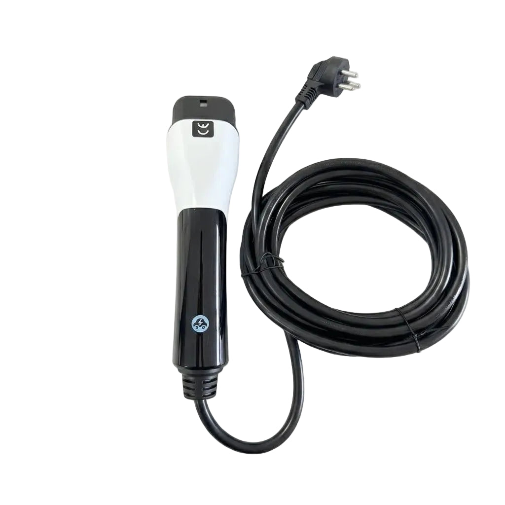 מטען נייד חכם לרכב חשמלי Type 2 בהספק 3000W עם בורר זרם ותקע ישראלי – פנסים פלוס