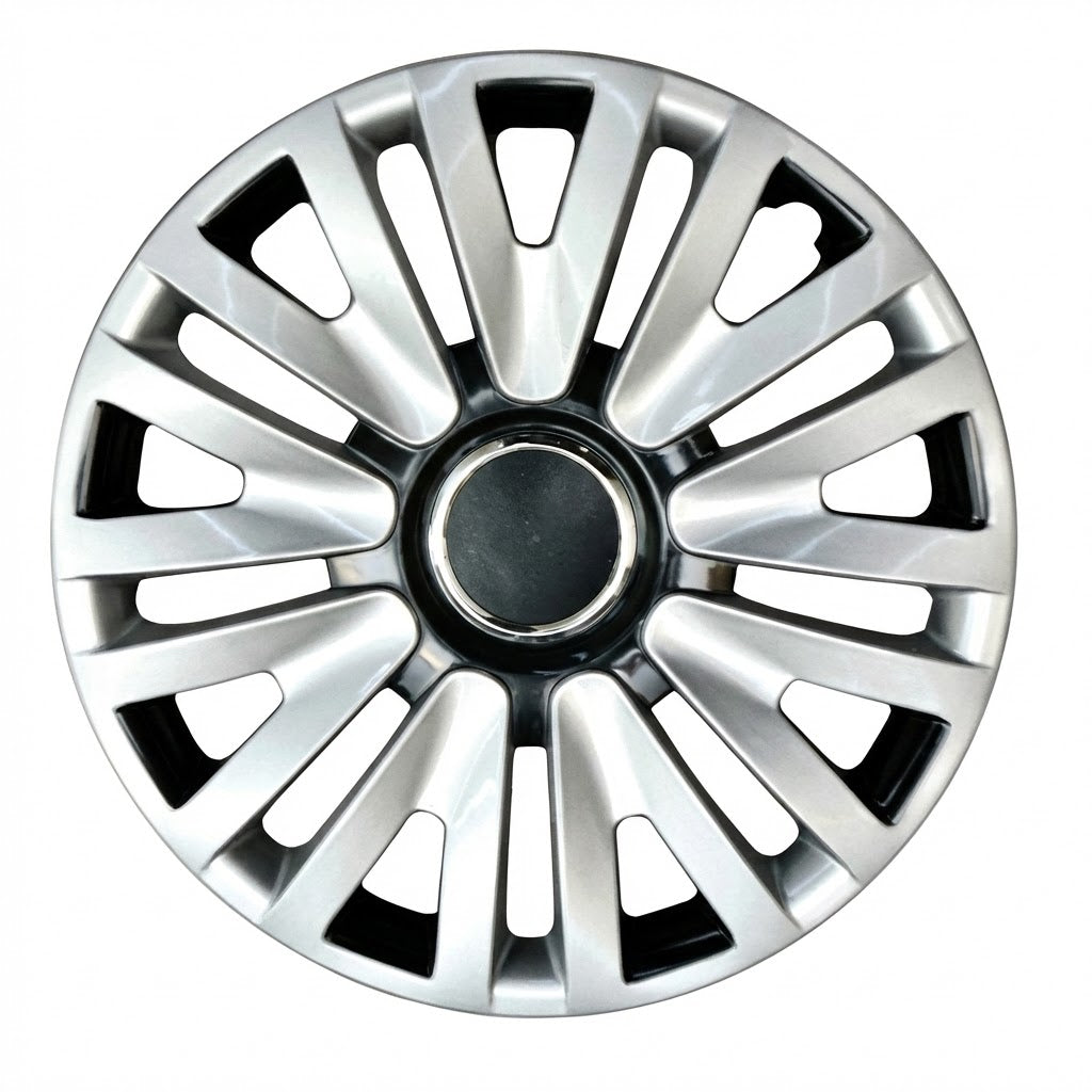 סט 4 טסות אמריקן איגל דגם משולש בצבע שחור כסף - מידה 14 או 15 אינץ'