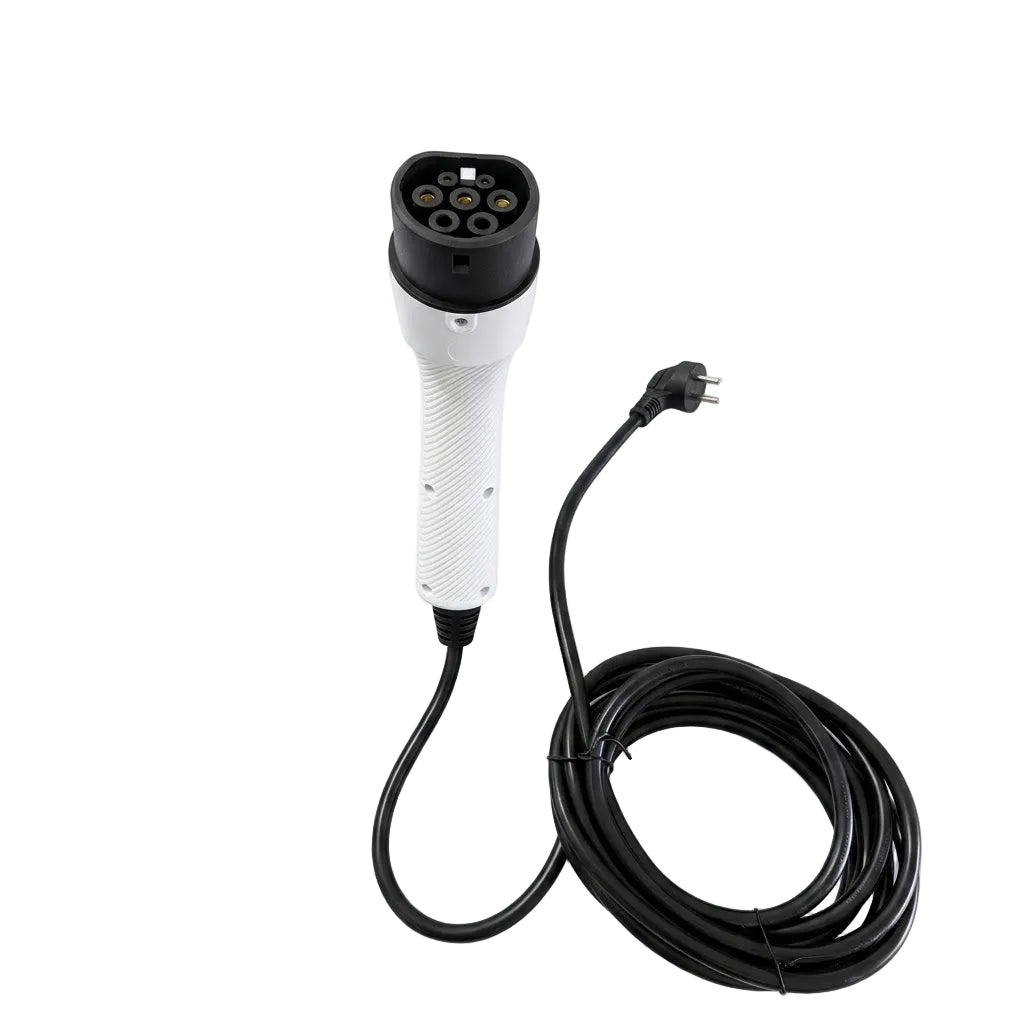 מטען נייד חכם לרכב חשמלי Type 2 בהספק 3000W עם בורר זרם ותקע ישראלי – פנסים פלוס
