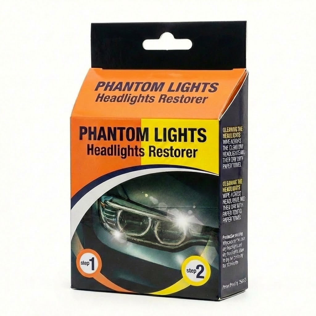 ערכת פנטום לייטס Phantom Lights לניקוי וחידוש פנסים עכורים לרכב בשני שלבים פנסים פלוס